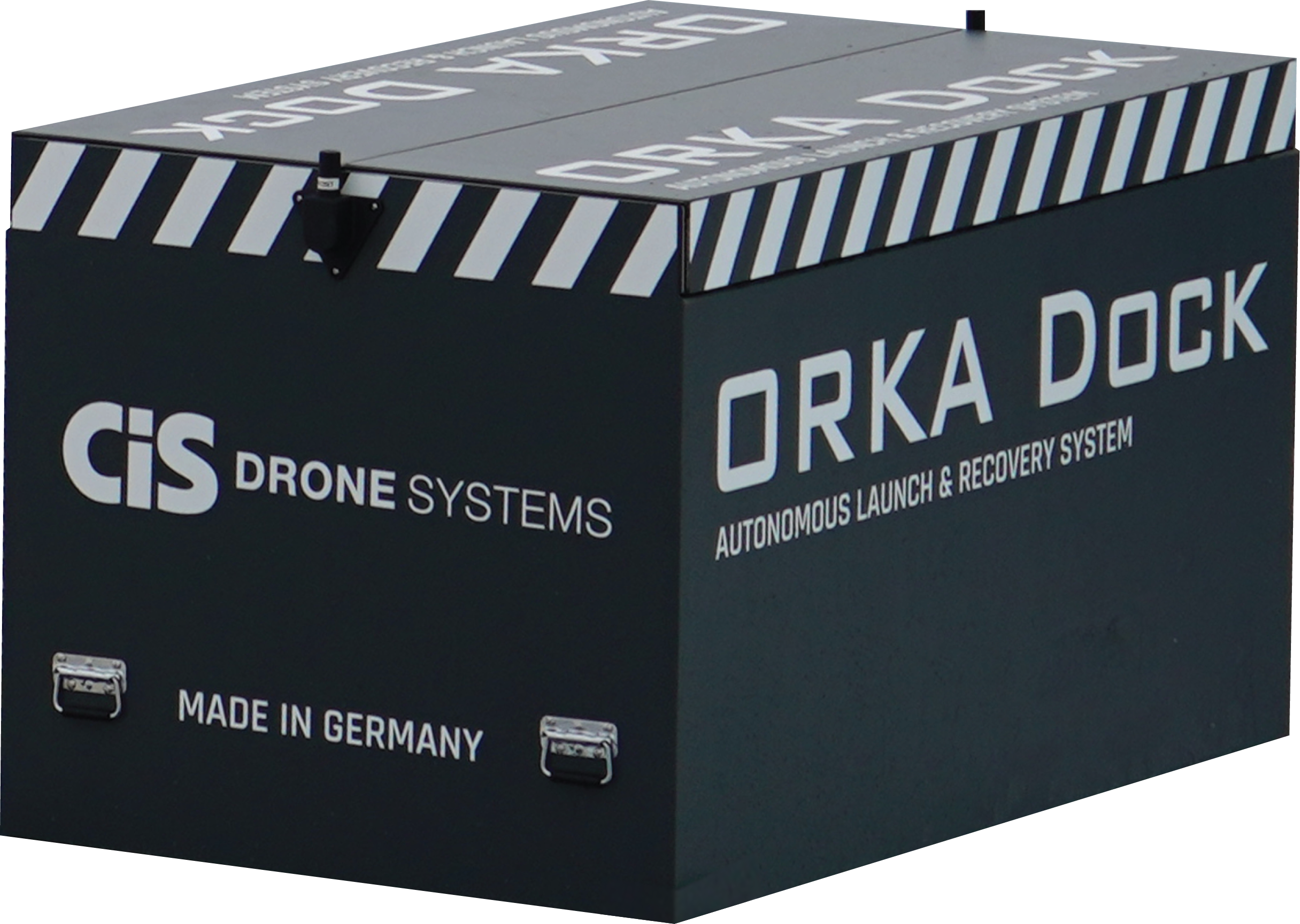 ORKA Dock Das ORKA Dock macht den ORKA dauerhaft verf&uuml;gbar. Es sch&uuml;tzt die Drohne, erm&ouml;glicht automatisierte Starts und Landungen, stellt Energie bereit und reduziert den manuellen Aufwand im Einsatz. Auf Fahrzeugen, Schiffen, unbemannten Systemen oder station&auml;ren Standorten erweitert das Dock die Einsatzm&ouml;glichkeiten deutlich: gesch&uuml;tzt, fernbedienbar, schnell verf&uuml;gbar und je nach&hellip;